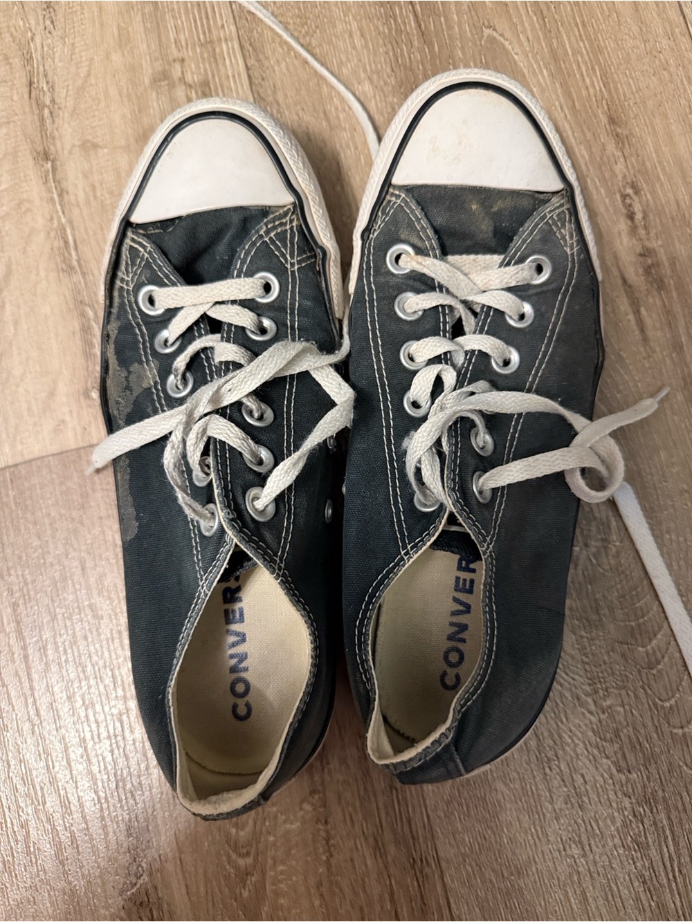 Converse Low-Top Canvas Sneakers - Black with White Accents